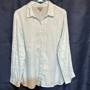J.JILL Linen Blouse (light green)